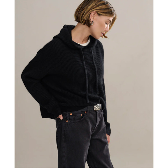 Jenni Kayne Cashmere Fisherman Hoodie L - Picture 2 of 13